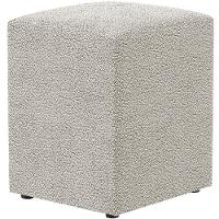 Kit 02 Puffs Quadrado Decorativo L02 Bouclê Creme - 4