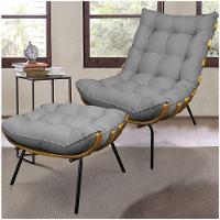 Puff Costela Linho Grafite A26 Base de Metal - 5