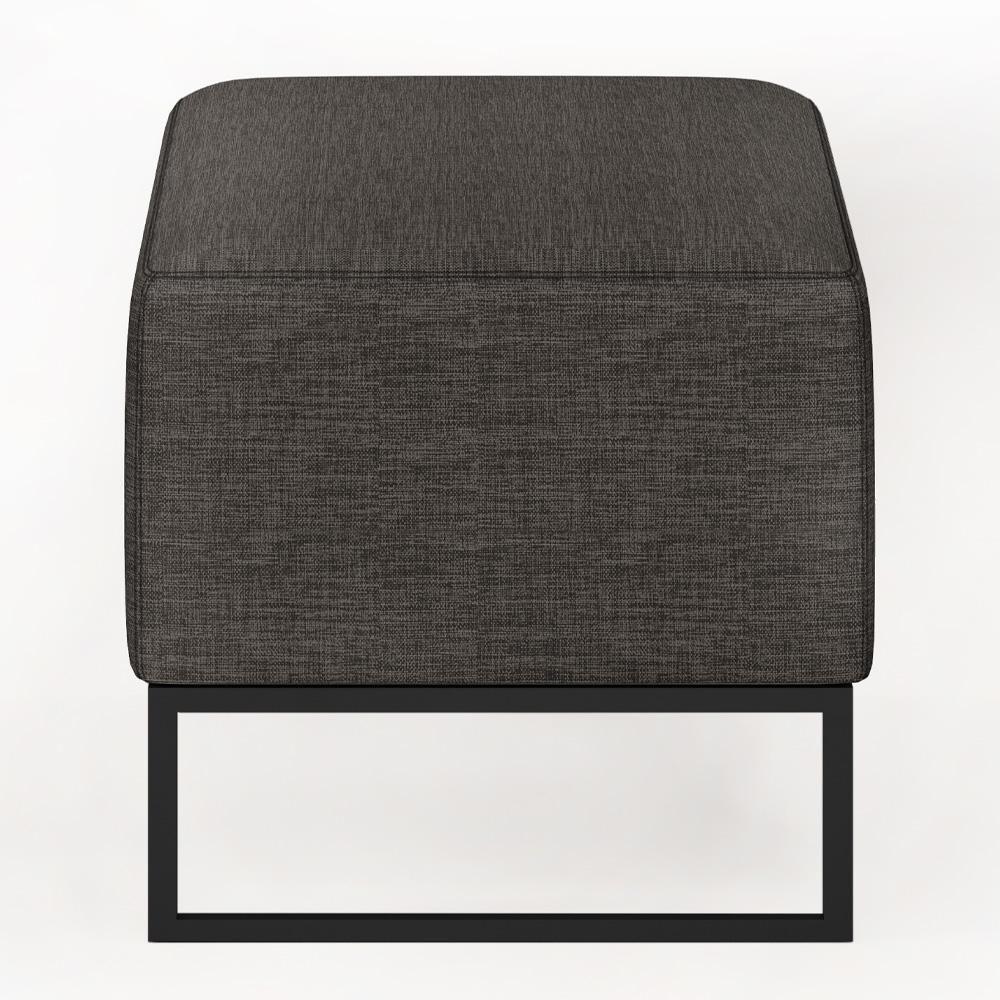 Puff Cléo W01 Base De Ferro 90 Cm Linho Cinza Escuro - 2