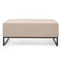 Puff Cléo W01 Base De Ferro 90 Cm Suede Bege - 6