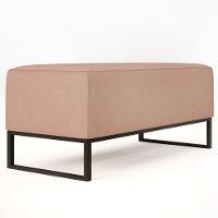 Puff Cléo W01 Base De Ferro 90 Cm Linho Rosê - 3