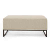 Puff Cléo W01 Base De Ferro 90 Cm Linho Champagne - 6