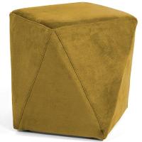 Puff Para Sala De Estar Ametista D02 Veludo Mostarda C-279 - 1