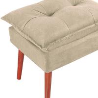 Puff Puf Opall Pes Palito 55x40cm Suede Bege Mpassos Bege - 3