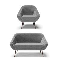 01 Namoradeira 02 Lugares E 01 Poltrona Linho Grafite - 1