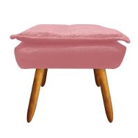 Puff Opala Suede Rose Pés Palito Castanho D´rossi - 2