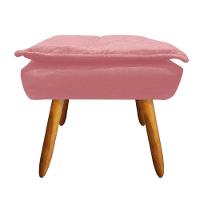 Puff Opala Suede Rose Pés Palito Castanho D´rossi - 7