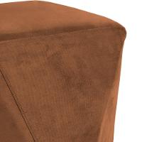 Puff Para Sala De Estar Ametista D02 Veludo Telha C-262 - 4