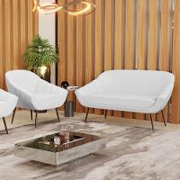 01 Namoradeira 02 Lugares E 01 Poltrona Linho Cinza A05 - 8