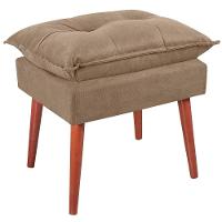 Puff Puf Opall Pes Palito 55x40cm Suede Marrom Claro Mpassos Marrom Claro - 1