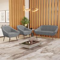 01 Namoradeira 02 Lugares E 02 Poltronas Linho Grafite - 8