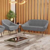 01 Namoradeira 02 Lugares E 01 Poltrona Linho Grafite A26 - 8