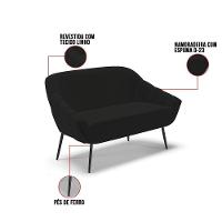 01 Namoradeira 02 Lugares E 02 Poltronas Linho Cor A79 Preto - 8