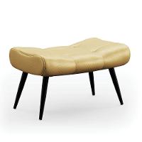 Puff Sher Facto Dourado Pés Palito De Ferro - D'Rossi - 1