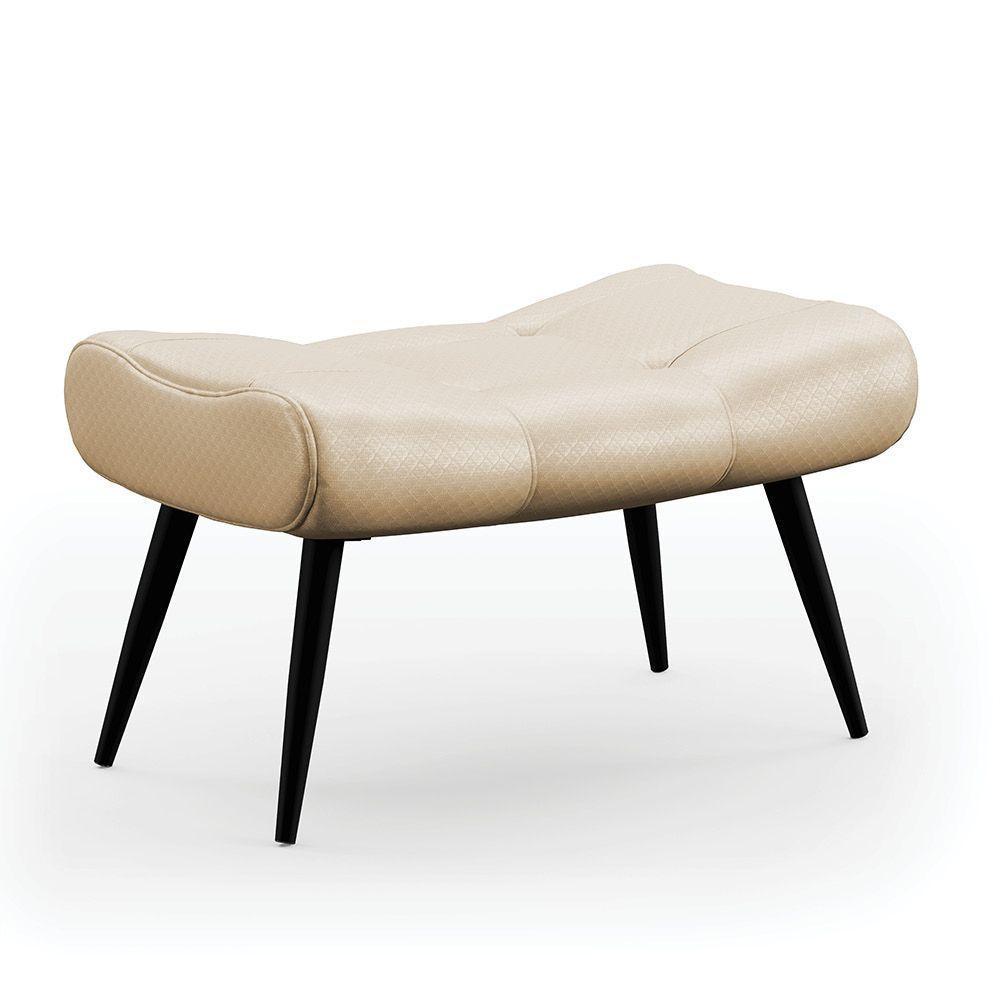 Puff Sher Facto Bege Pés Palito De Ferro - D'Rossi - 1