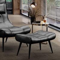 Puff Sher Corano Pés Palito De Ferro - D'Rossi Cor Preto