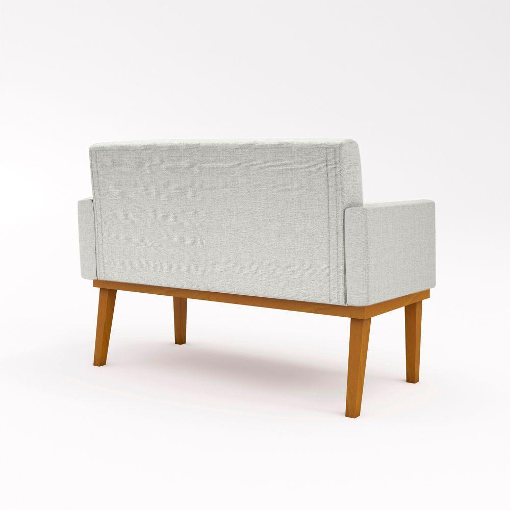 Kit Namoradeira + 02 Poltronas Linho Com Base Linho Bege - 3