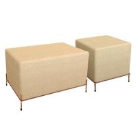 Conjunto Puff Barcelona E Puff Sevilha Bege/cobre - Cor: Bege - 1