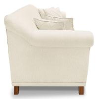 Kit Poltrona E Sofá 2 Lugares 1,80M Natural Pés Castanho - 6