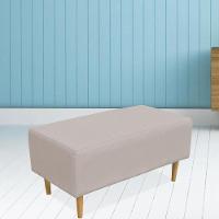 Kit 02 Puffs Cléo W01 Pés Palito 90 Cm Linho Bege - 9