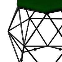 Kit 03 Puffs Aramado Preto Six L02 Suede Verde Musgo - 3