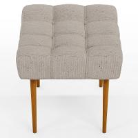 Kit 02 Puffs Para Sala De Estar Requinte L02 Linho Bege - 3