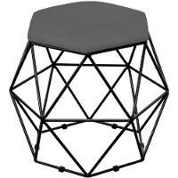 Kit 03 Puffs Aramado Preto Six L02 Suede Cinza - 5