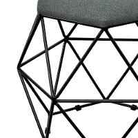 Kit 03 Puffs Aramado Preto Six L02 Linho Chumbo - 5