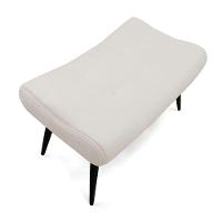 Kit 02 Puffs Sher Linho Bege A19 Pés Palito De Ferro - 3