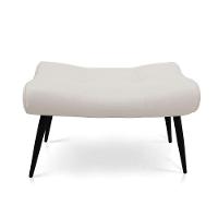 Kit 02 Puffs Sher Linho Bege A19 Pés Palito De Ferro - 5