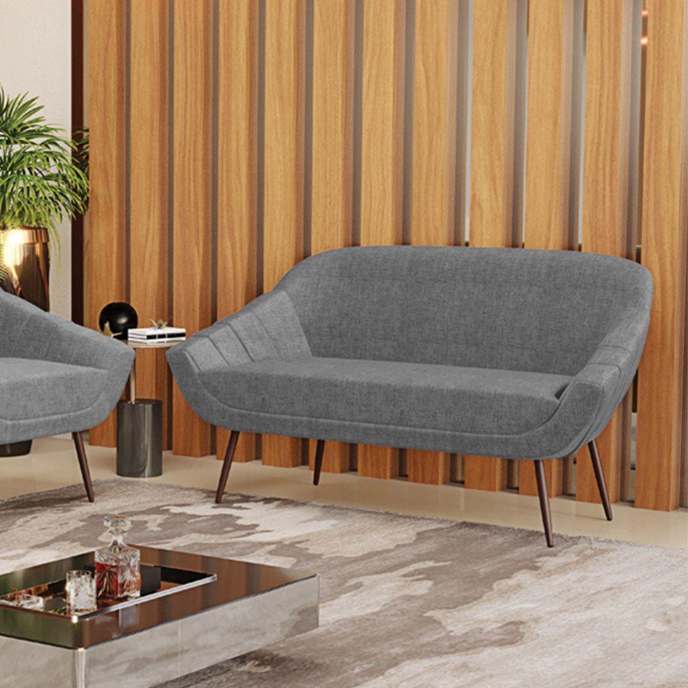 Namoradeira 02 Lugares Linho Grafite A26 - 8