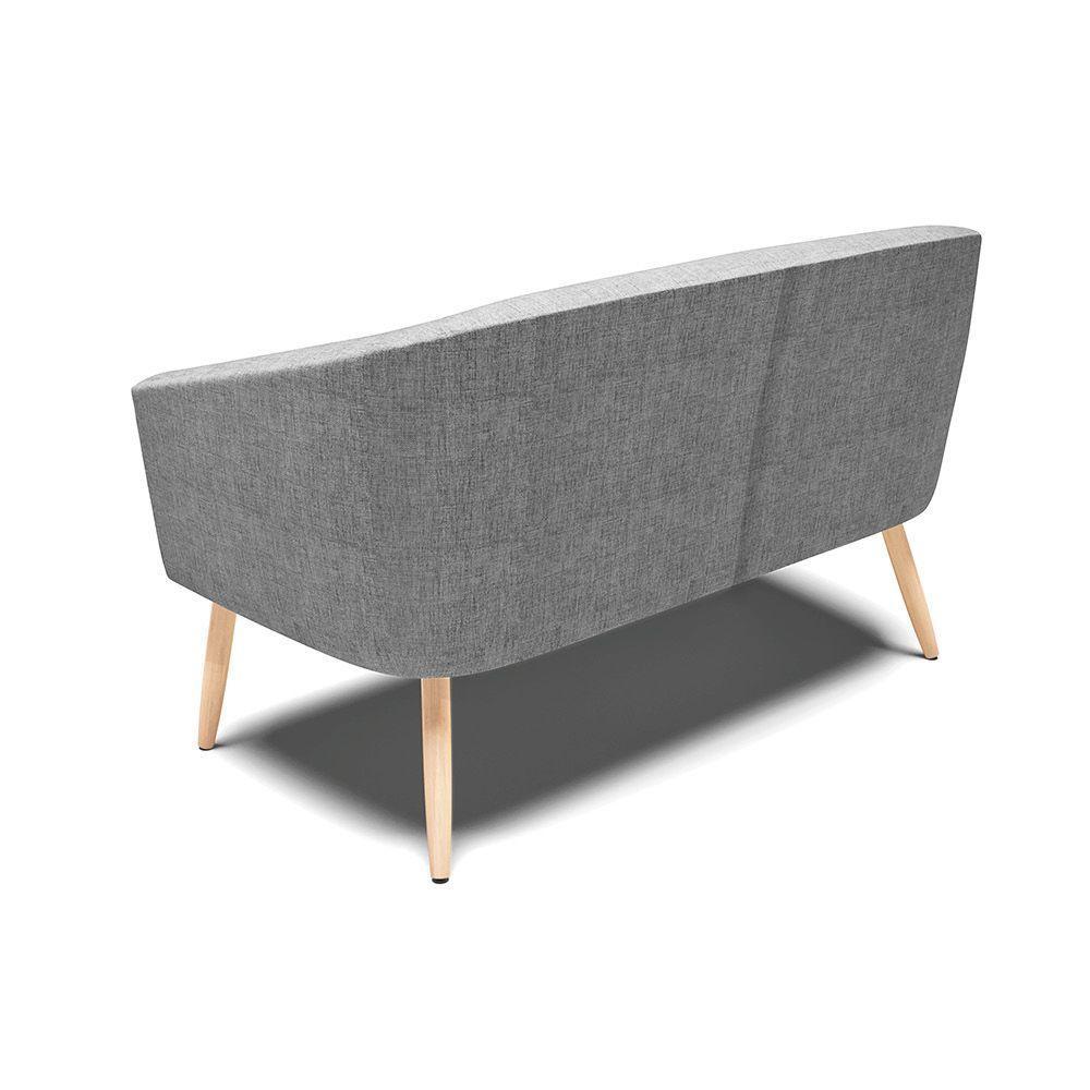 Namoradeira 02 Lugares Stella Linho Grafite A26 Natural - 5