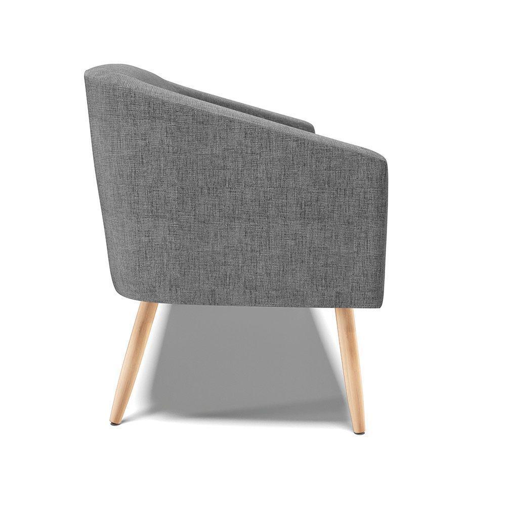 Namoradeira 02 Lugares Stella Linho Grafite A26 Natural - 6