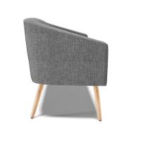 Namoradeira 02 Lugares Stella Linho Grafite A26 Natural - 6