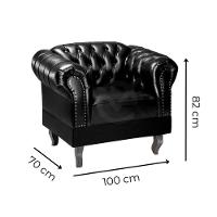 Poltrona Chesterfield Duque Via Encanto Courano Marrom - 2