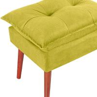 Kit 2 Puff Puf Opall Pes Palito 55x40cm Suede Amarelo Mpassos Amarelo - 3