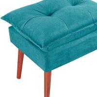 Kit 2 Puff Puf Opall Pes Palito 55x40cm Suede Azul Mpassos Azul - 5