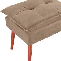 Kit 2 Puff Puf Opall Pes Palito 55x40cm Suede Marrom Claro Mpassos Marrom Claro - 3