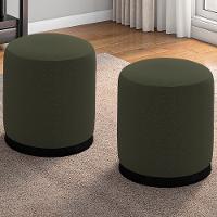 Kit 2 Puff Puf Para Sala Base Metal Saien Linho Sl 74 Peer Sl 74 - 5