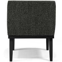 Poltrona Decorativa Para Sala De Estar Base Preto Beatriz W01 Linho Chumbo - 2