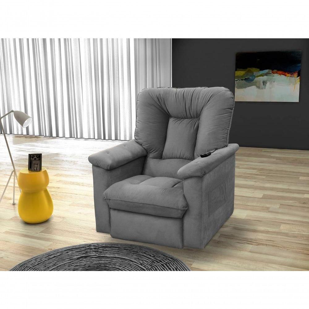 Poltrona Do Papai Reclinável Motorizada Porsche - Chumbo - 3