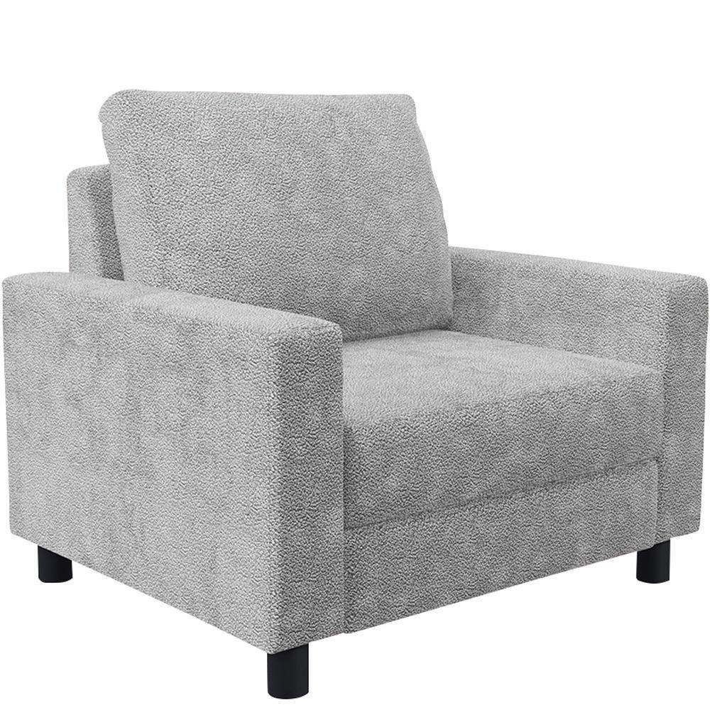 Poltrona E Recepção Malta L02 Bouclê Cinza - 1