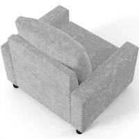 Poltrona E Recepção Malta L02 Bouclê Cinza - 2