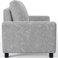 Poltrona E Recepção Malta L02 Bouclê Cinza - 3