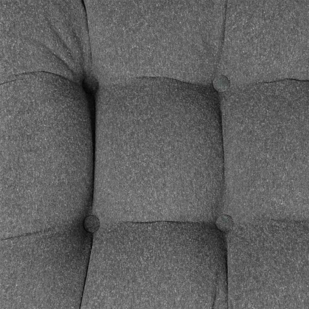 Kit Poltrona Costela Com Puff Para Sala Linho Chumbo - 7