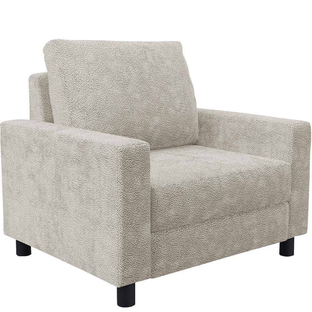 Poltrona E Recepção Malta L02 Bouclê Creme - 1