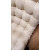 Kit Poltrona Costela Com Puff Para Sala Linho Bege - 2