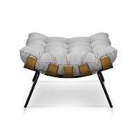 Kit Poltrona Costela Com Puff Para Sala Suede Cinza - 12