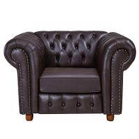 Poltrona Luiz Xv Via Encanto Courano Marrom Café - 1