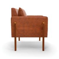 Poltrona Lana Corano Base De Madeira - D'rossi Cor Nozes - 6